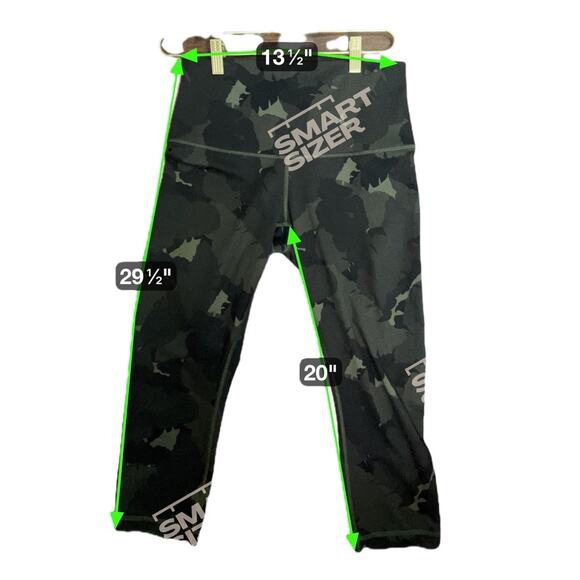 Lululemon Wunder Under Cropped Leggings Stretch Fatigue Green Camo Women 6 - Picture 9 of 9